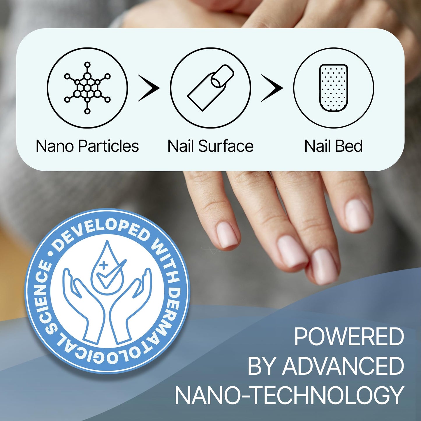 Nail Therapy Triple Clear HF Nano Nail Strengthener Oil for Damaged & Nails affected by moisture and wear– Plant-Based Toenail & Fingernail Oil for Thick