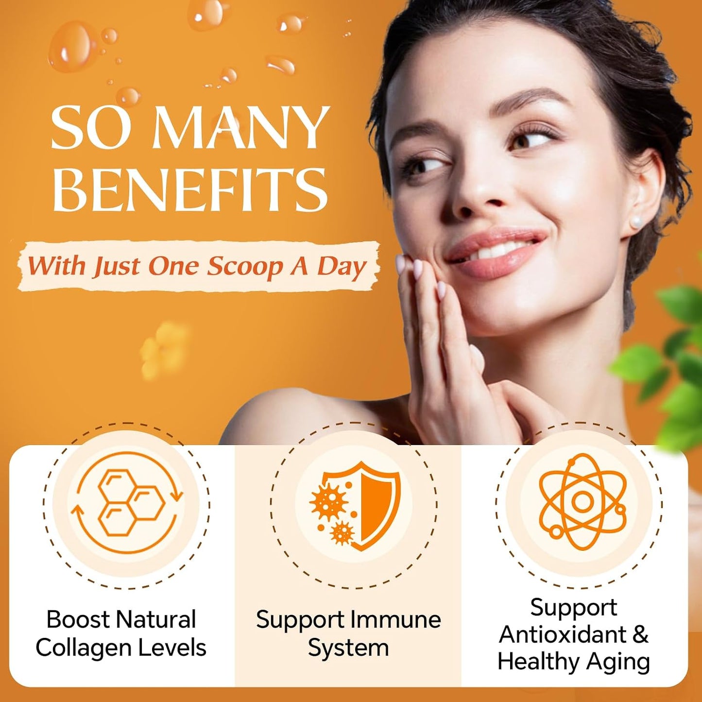 NATURE TARGET Multi Collagen Peptides Powder for Women Men, 50 Servings | Hydrolyzed Collagen Types I II III V X with Hyaluronic Acid & MSM for Skin, Hair, Nails & Joint, Non-GMO