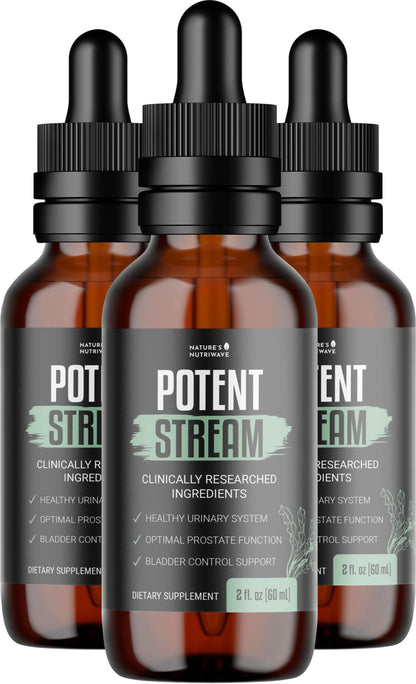 PotentStream Drops – Plant Extract Liquid – 1 Month Supply | Liquid drops with plant extracts, original formula | Made in USA | Take by dropper, mixes into water