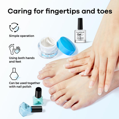 Glamonade Hard Nail Strengthening Cream: Nail strengthener and Cuticle Treatment To Repair Damaged Thin Nails and Dry Cracked Skin&Grow Nails,