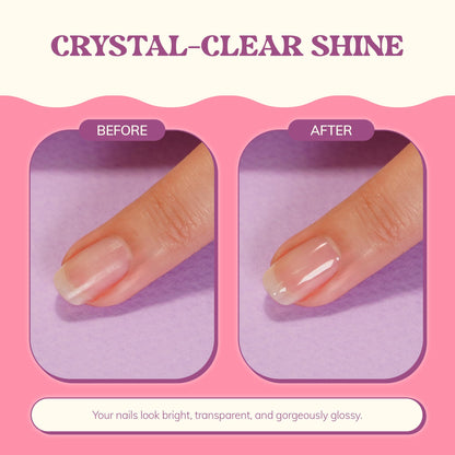 Heyhae Power Up Nail Strengthener 0.23 fl.oz | Daily Nourishment Care for Damaged Weak Splitting Clear Shine Keratin Recovery