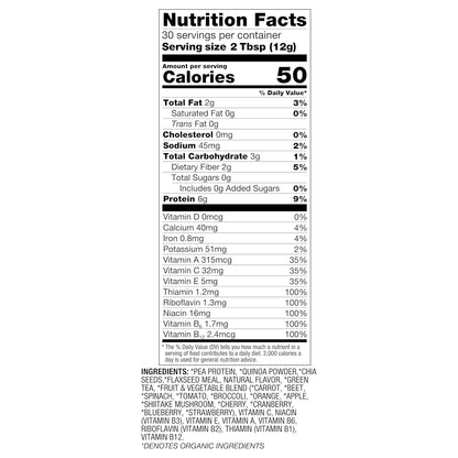 BetterBody Foods Organic Superfood Powder with Protein, Vitamins C, E, and B12 (12.7 oz.)