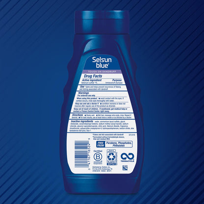 Selsun Blue 2-in-1 Antidandruff Shampoo & Conditioner, Maximum Strength 2-in-1 Treatment With Selenium Sulfide, 11 fl. oz.
