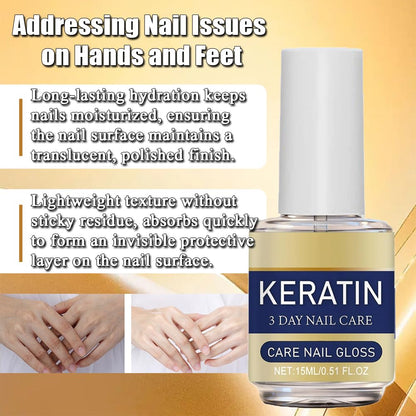 Keratin Nail Treatment, Nail Strengthener, Keratin Nail Polish, Deeply Moisturizes for Strong, Shiny Nails(2pcs,16ml)