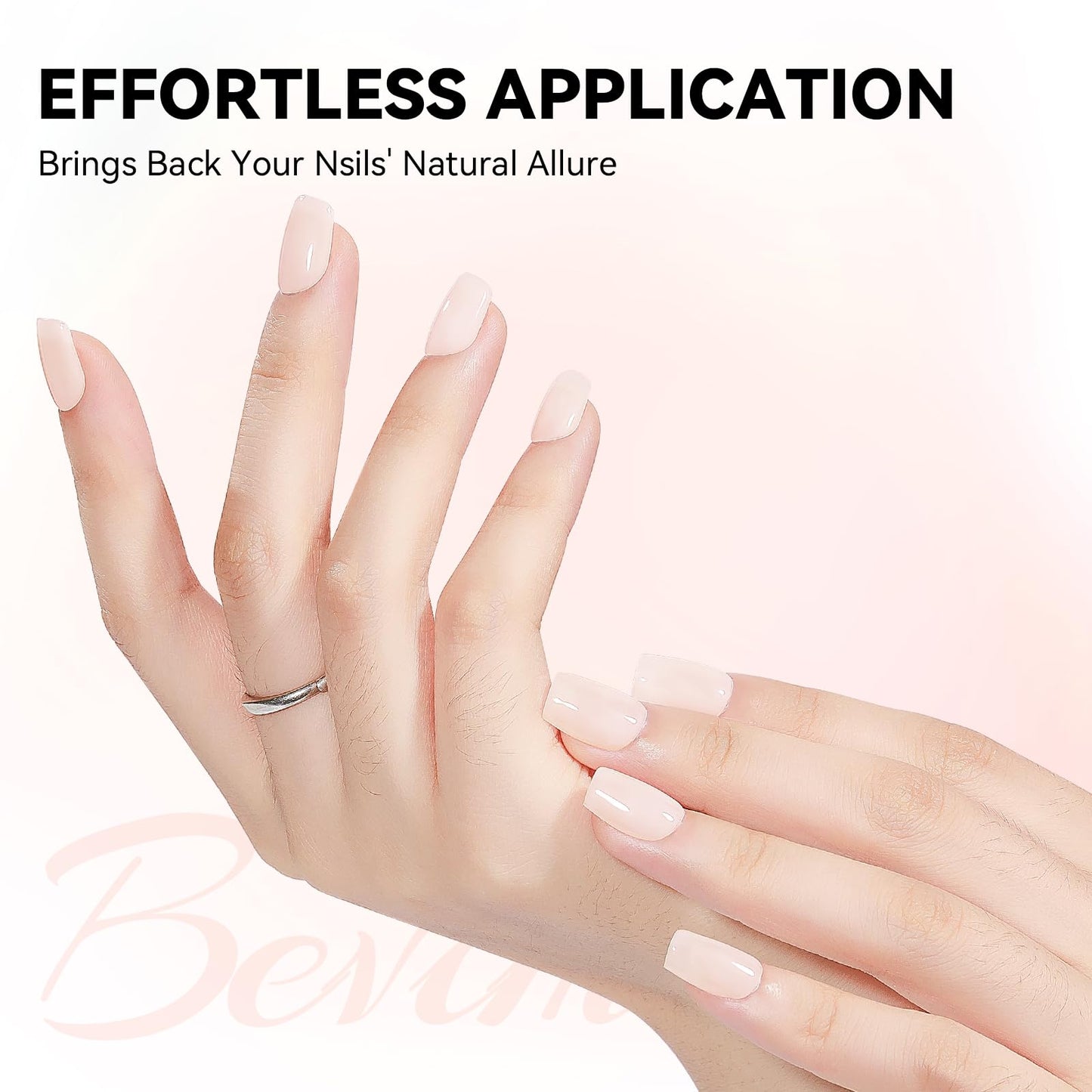 Bevimee Nail Strengthener Natural Nails Hardener Extra Strong and Growth Nude Nail Repair Strengthening Polish Ridge