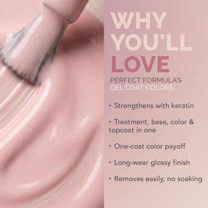 Perfect Formula Gel Coat Color Duo – Fresh Pink & Dazzle - Nail Strengthener & Keratin Repair Treatment, Protein-Rich, Glossy Gel Nail Polish for Damaged Nails,