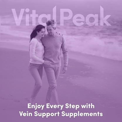 Vital Peak® Vein Care Blend | Circulation & Vein Support Supplements | Rutin, Horse Chestnut Extract, Butcher's Broom & Micronized Citrus Flavonoids, Vegetarian. 30 Days Supply. 60 Capsules
