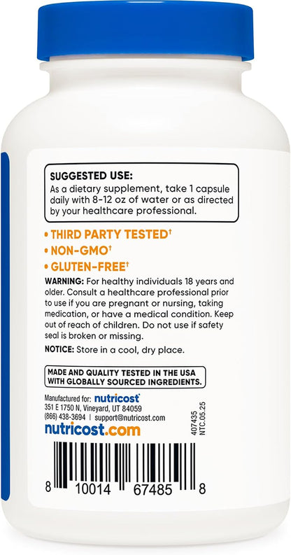 Nutricost Boron Capsules 10mg, 240 Vegetarian Capsules, Gluten Free | GMO-Free