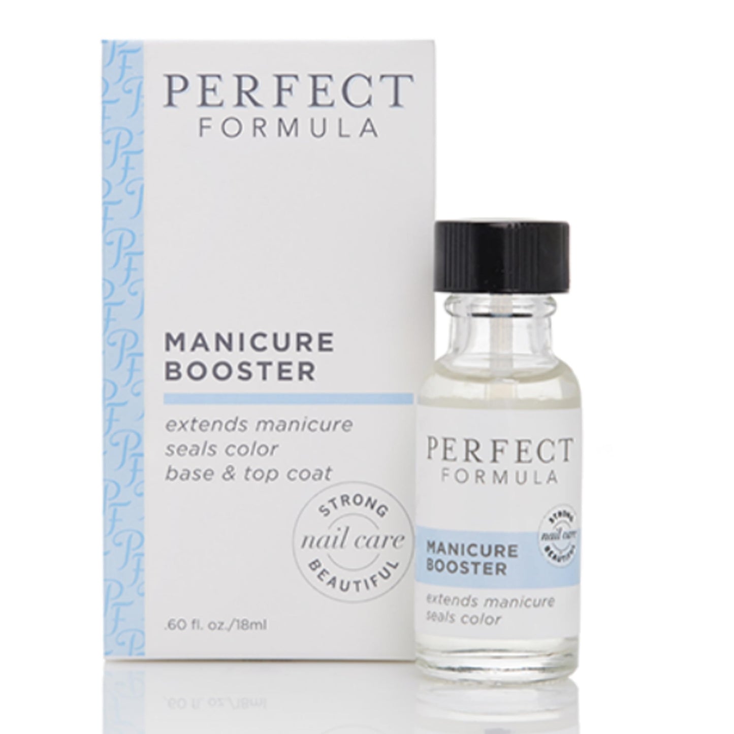Perfect Formula Manicure Booster - Base and Top Coat Nail Strengthener, Keratin Treatment - Strengthener for Damaged Nails - Made In The USA .60 fl oz.