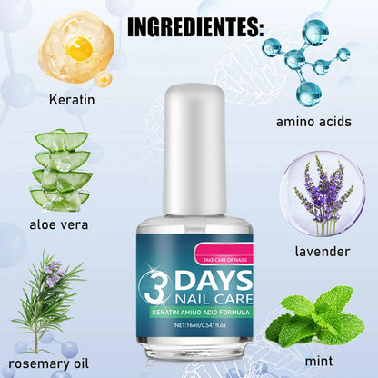 Nail Strengthener Polish, Keratin Nail Treatment for Thin Weak & Damaged Nails, Clear Nail Polish Solution Deep Moisturizer and Smoother Nail Care