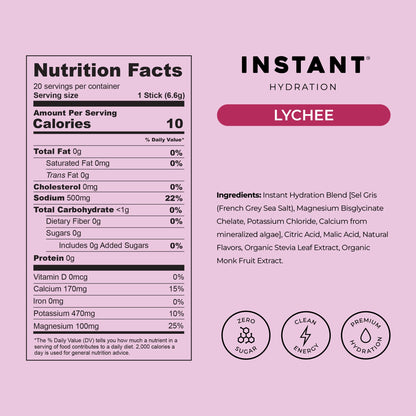 Instant Hydration Sugar Free Electrolytes Powder Packets Variety Pack - Watermelon, Raspberry, Lemon Lime Drink Mix & Travel Essentials with Magnesium and Potassium - Post Workout Recovery - 20 Sticks