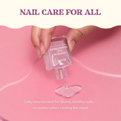 Heyhae Power Up Nail Strengthener 0.23 fl.oz | Daily Nourishment Care for Damaged Weak Splitting Clear Shine Keratin Recovery