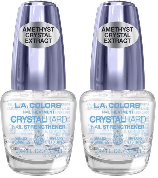 L.A. COLORS Salon Fabulous Nail Treatments, Crystal Hard Nail Strengthener CNL524 (Pack of 2)