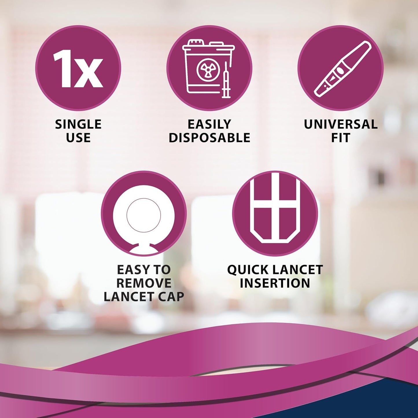 TRUEplus Lancets Bundle (30G), 200 Lancets, Lancing Device, Log Book | Blood Glucose Testing Supplies for Home Use, Includes 200 Sterile 30G Lancets (2 x 100ct), Lancing Device, Log Book