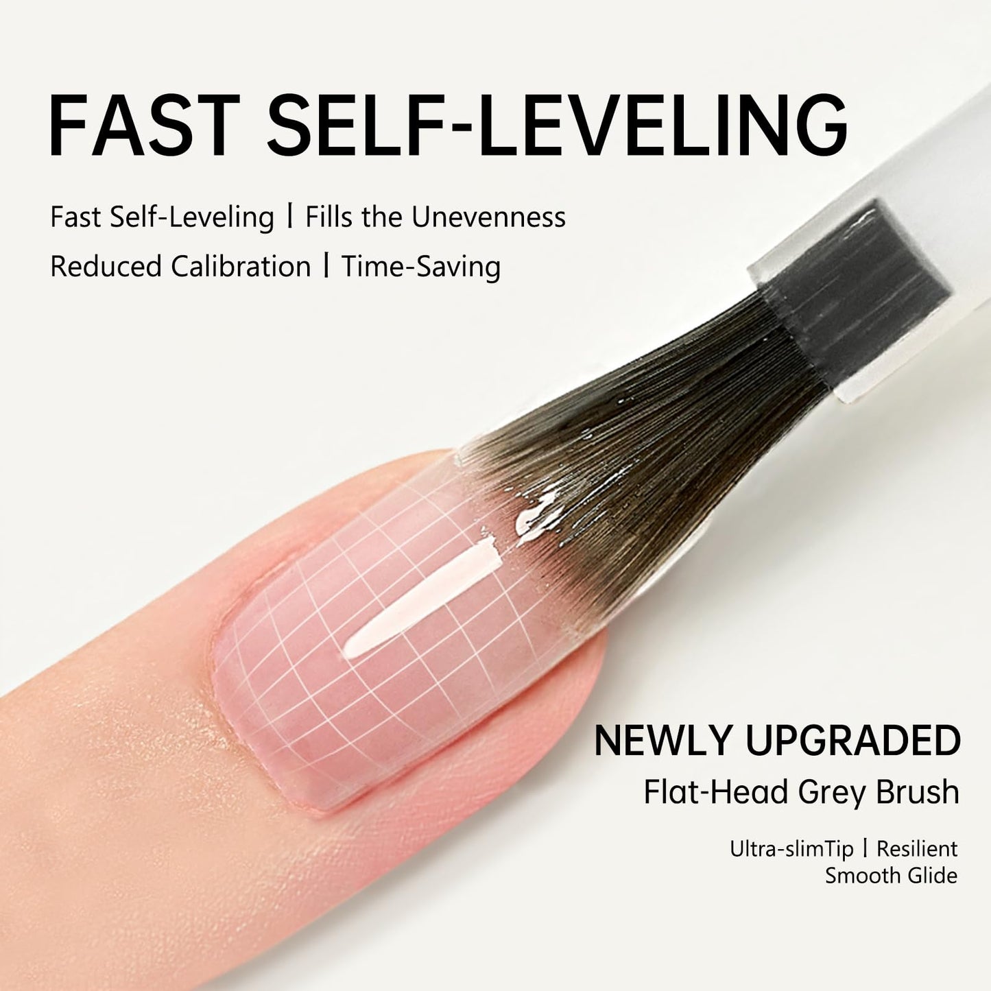 Love easy Clear Builder Gel for Nails, Soft Polish Thickness Strengthener Extender Apex Fast Leveling 28+ Days Chip Resistance Hypoallergenic & Odorless for Thin Weak (U V Nail Lamp Needed, pH 6.8)