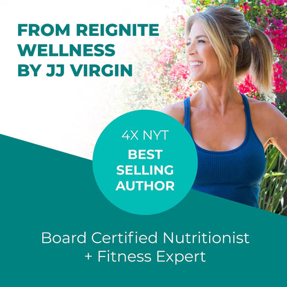 Reignite Wellness by JJ Virgin | Protein Digestive Enzymes | Supports Protein, Carb & Fat Digestion | Helps Reduce Bloating & Improve Nutrient Absorption | 60 Servings