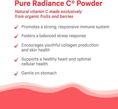 PURE SYNERGY Pure Radiance C | Organic Vitamin C Capsules | 100% Natural, Whole Food, Non-GMO Supplement with Organic Camu Camu | for Immune and Collagen Support (90 Capsules)