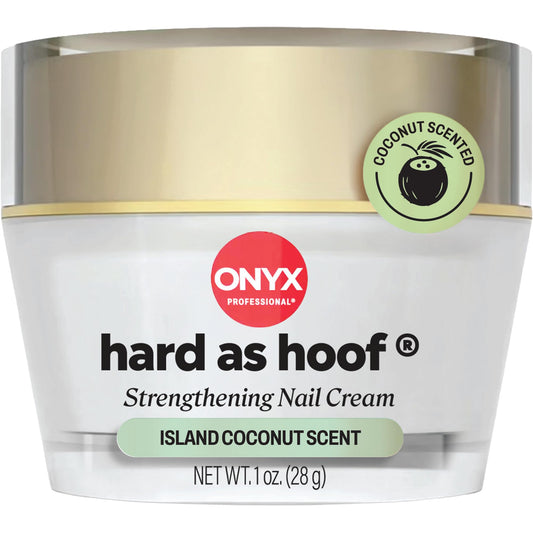 Onyx Professional Hard as Hoof Nail Strengthening Cream, Island Coconut Scent - Nail Growth and Conditioning Cuticle Cream Stops Splits, Chips