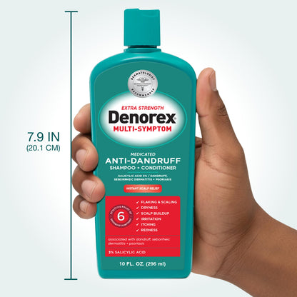Denorex Extra Strength Multi-Symptom Anti Dandruff Shampoo & Conditioner Treatment, 3% Salicylic Acid Helps Relieve Moderate Symptoms of Dandruff