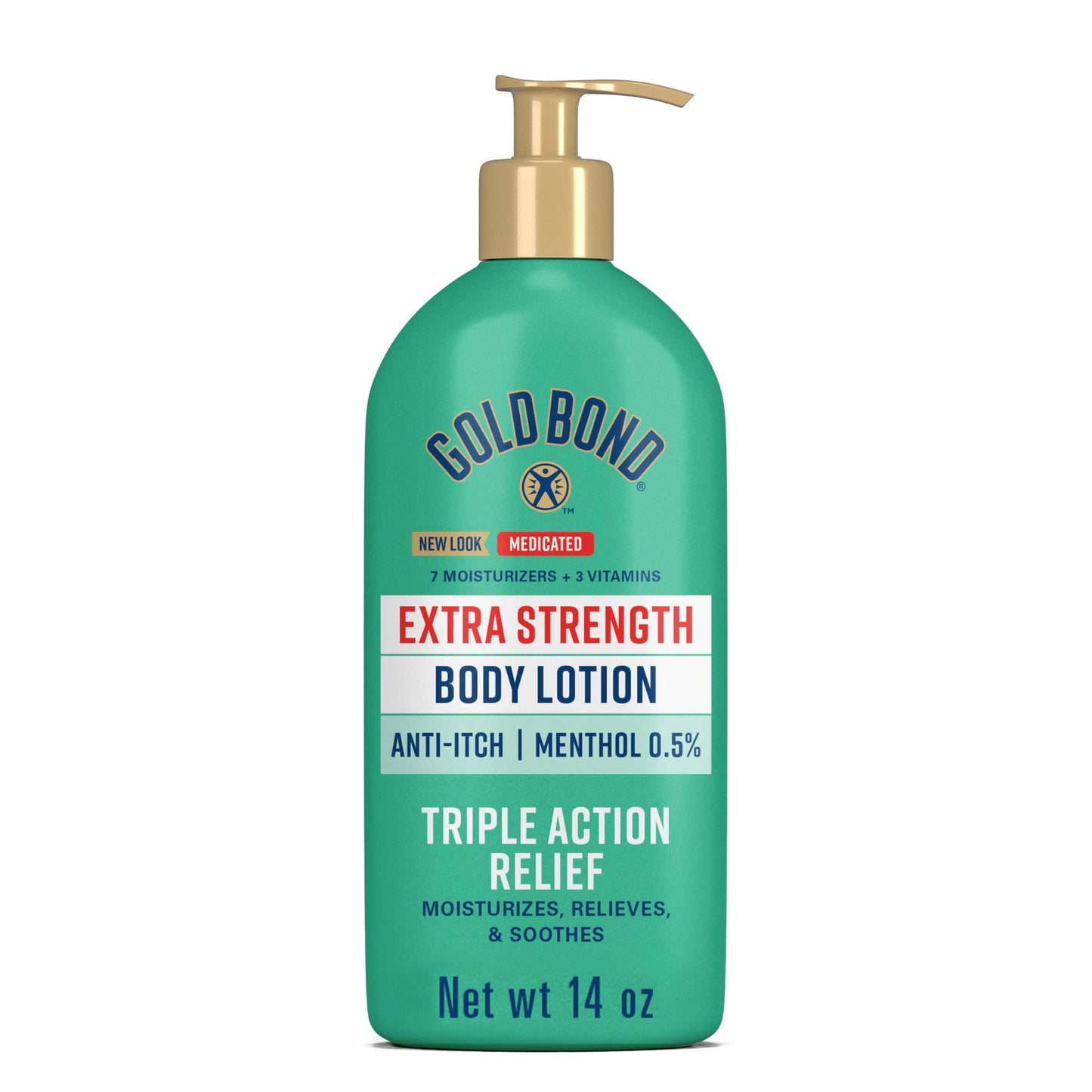Gold Bond Medicated Extra Strength Body Lotion, Moisturizes, Relieves & Soothes, 14 oz Lotion