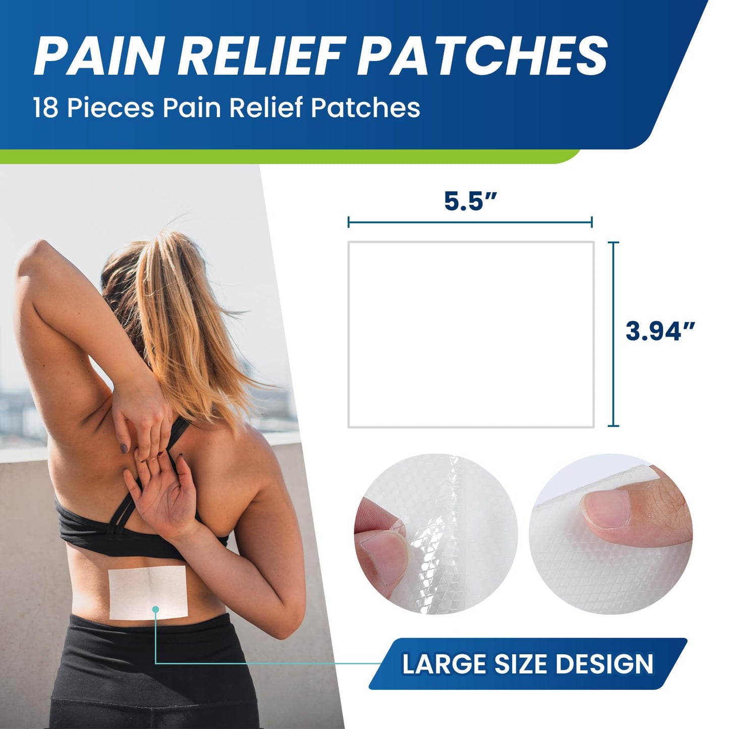 Sumifun Lidocaine Pain Relief Patches - Fast, Targeted Therapy Simple Backache, Soreness, Sprain, Joint Pain with Maximum Strength 4% Lidocaine and 1% Menthol (Large, Count, 31) NDC 83602-172-31 SumifunBuy Supplements Australia