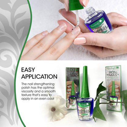 Arobell Nail Strengthener Iron Nails Nail Hardener for Damaged & Brittle Nails Clear Nail Polish for Growth & Protection