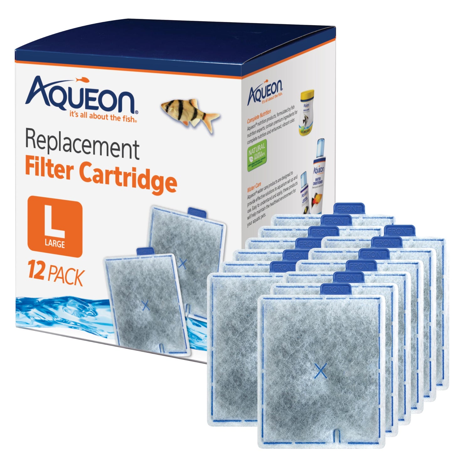 Aqueon Aquarium Fish Tank Replacement Filter Cartridges Large - 3 Pack