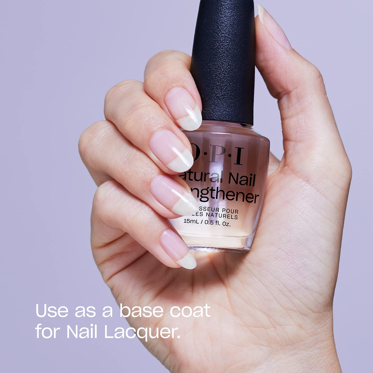OPI Natural Nail Strengthener | Nail Strengthener & Base Coat | Strengthens Nails, Vitamin A & E, Vegan Formula