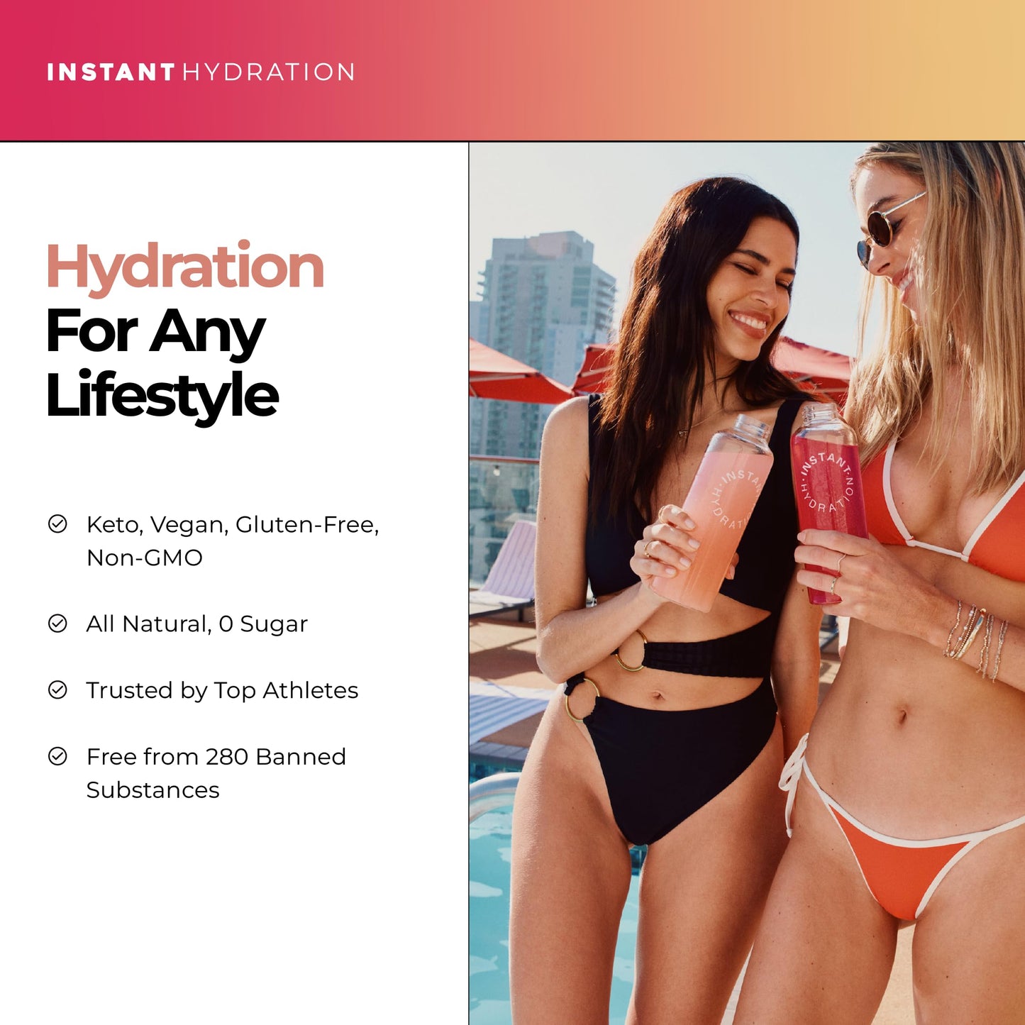 Instant Hydration Sugar Free Electrolytes Powder Packets Variety Pack - Watermelon, Raspberry, Lemon Lime Drink Mix & Travel Essentials with Magnesium and Potassium - Post Workout Recovery - 20 Sticks