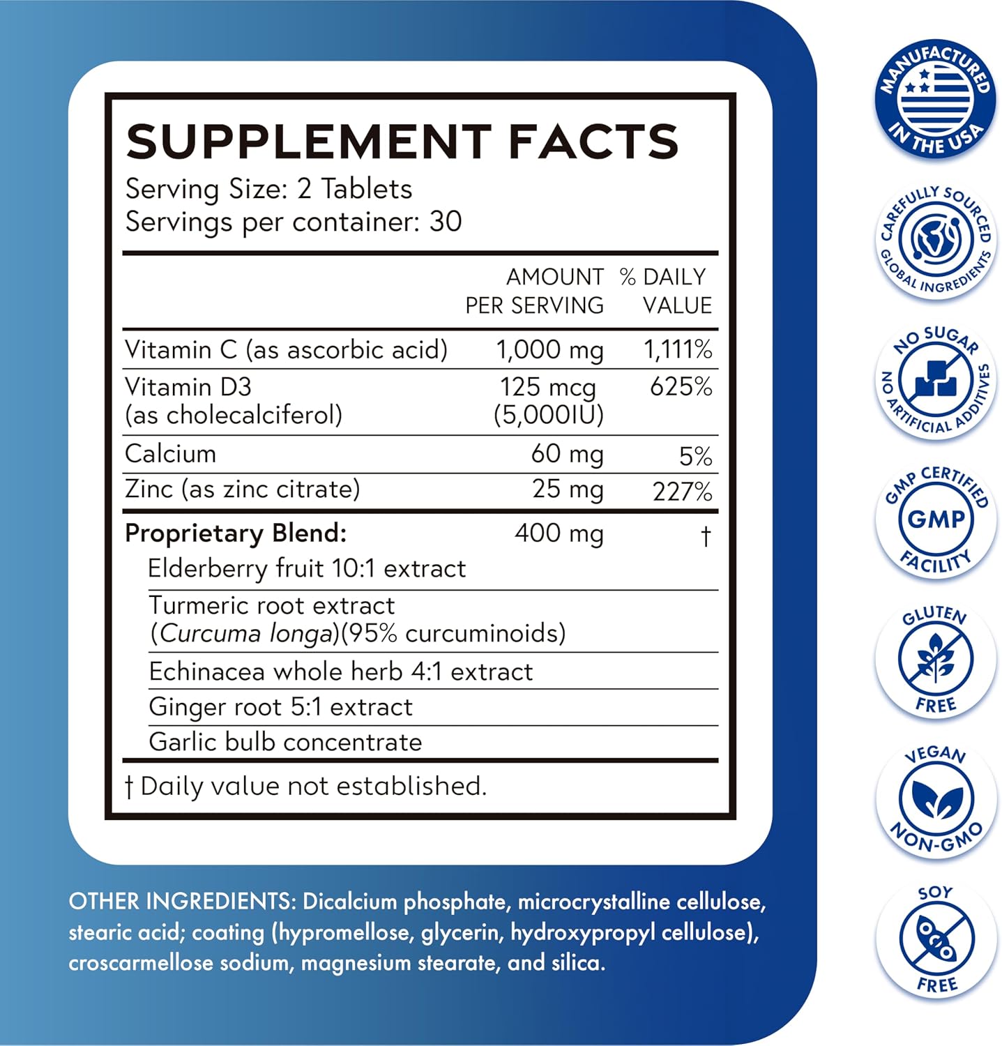 by INDICAID 9-in-1 Immune Support Supplement: Boost Respiratory Immunity with Clean Recipe of 9 Ingredients. Made in US by NSF Certifed Manufacturer. 60 Tablets. Feel the Difference in 30 Days