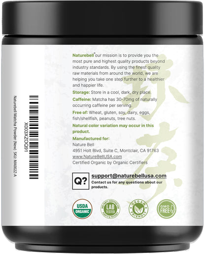 Organic Matcha Green Tea Powder, 1 Pound | Unsweetened with Zero Sugar, Culinary Grade, Potent Early Spring Leaf Harvest, Fine Stone Ground – Vegan, All Purpose, Great for Matcha Latte