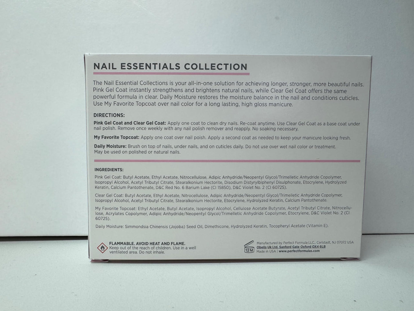 Perfect Formula Nail Essentials Kit – 4-Piece Keratin Nail Strengthener and Growth - Nail Repair For Damaged Nails | High Gloss Finish