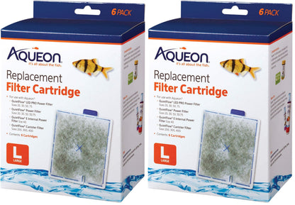 Aqueon Aquarium Fish Tank Replacement Filter Cartridges Large - 3 Pack