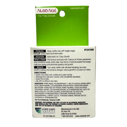 Nutra Nail 5 to 7 Day Growth Treatment - Fast Nail Strengthener Repair Serum Formula (0.47 fl oz) (Pack of 2)