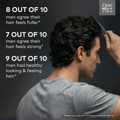 DOVE MEN + CARE Shampoo 1 count Charcoal + Clay for Real Hair that Powers Up Hair Strength, with Deep Purifying Benefits, 28 Fl oz