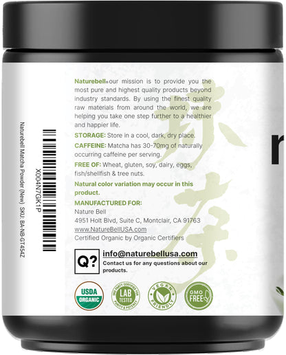 Organic Matcha Green Tea Powder, 1 Pound | Unsweetened with Zero Sugar, Culinary Grade, Potent Early Spring Leaf Harvest, Fine Stone Ground – Vegan, All Purpose, Great for Matcha Latte