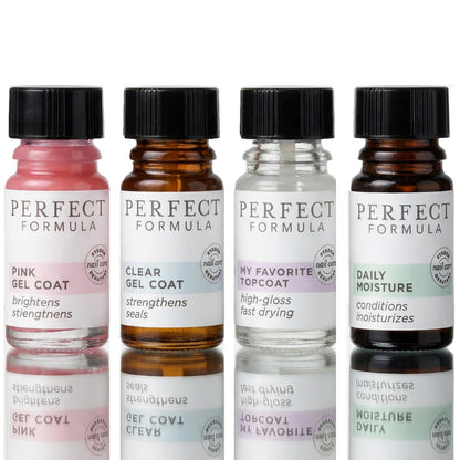 Perfect Formula Nail Essentials Kit – 4-Piece Keratin Nail Strengthener and Growth - Nail Repair For Damaged Nails | High Gloss Finish