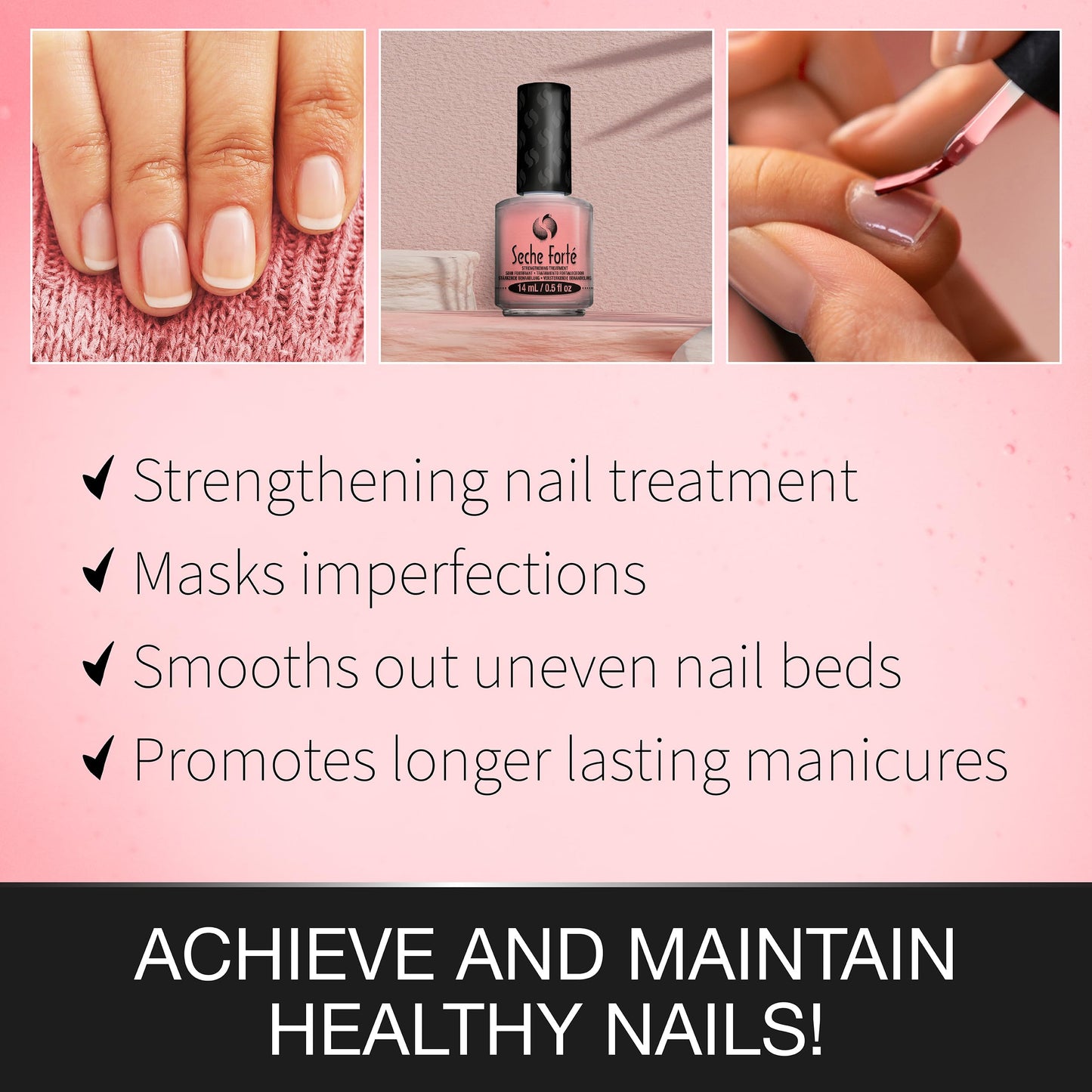 Seche Forte Strengthening Treatment Base Coat with Biotin & Bamboo, 0.5 fl oz
