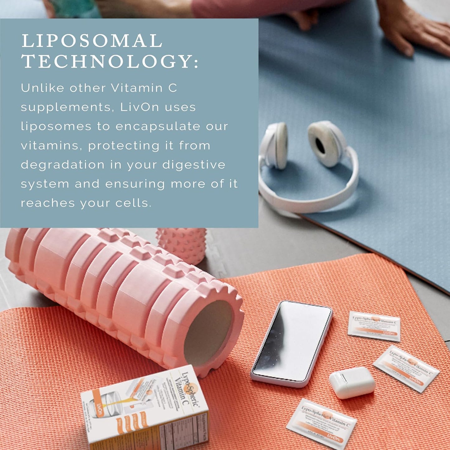 LivOn Laboratories Lypo–Spheric Liposomal Vitamin C 1000mg - No Sugar, Immune Support, Plant Based - Easy to Swallow, Absorbable - Non–GMO, Gluten Free (0.2 fl oz Individual 30 Packets)