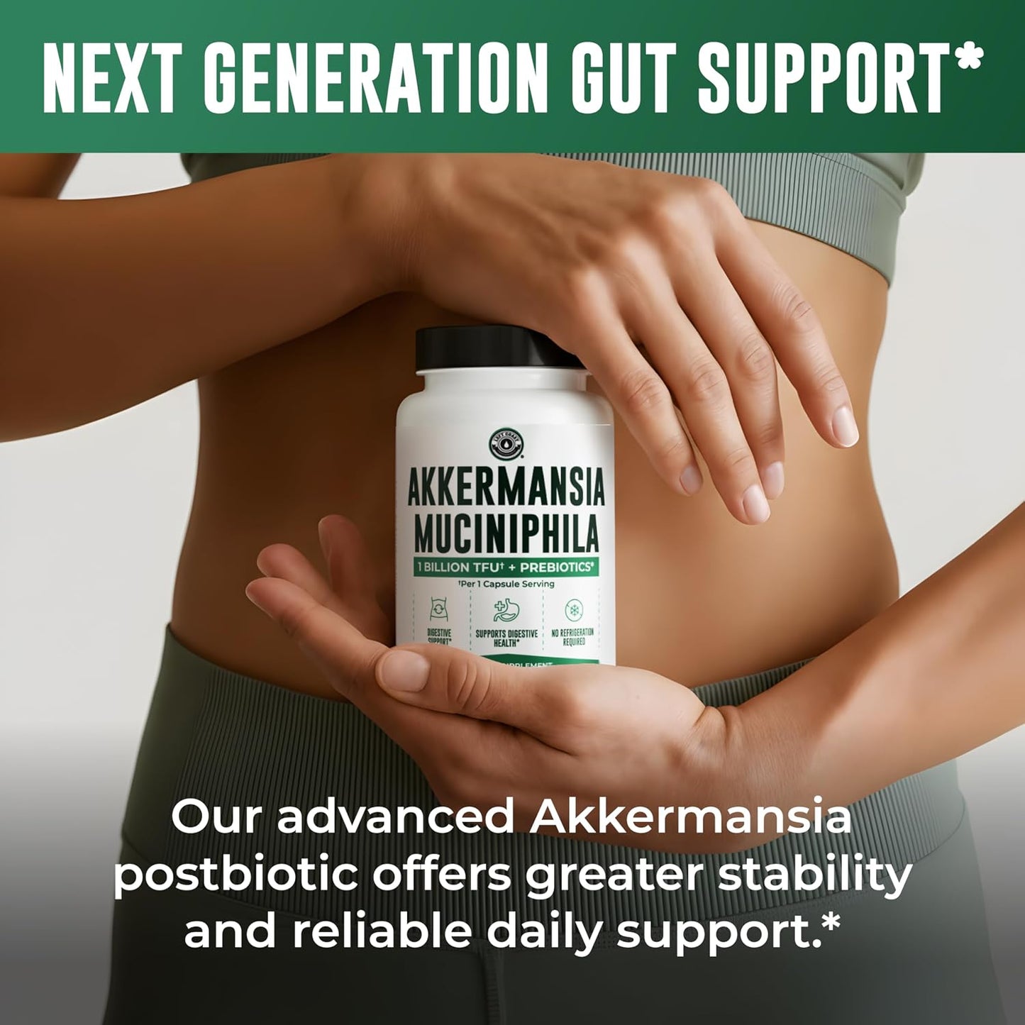 Akkermansia Muciniphila Supplement With Prebiotics, 30 Capsules | 1 Billion CFU With XOS Prebiotic - Supports Gut Health, Mirobiome Balance & Digestive Health - Gluten Free