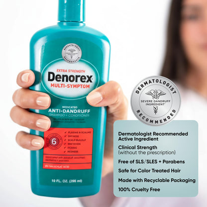 Denorex Extra Strength Multi-Symptom Anti Dandruff Shampoo & Conditioner Treatment, 3% Salicylic Acid Helps Relieve Moderate Symptoms of Dandruff