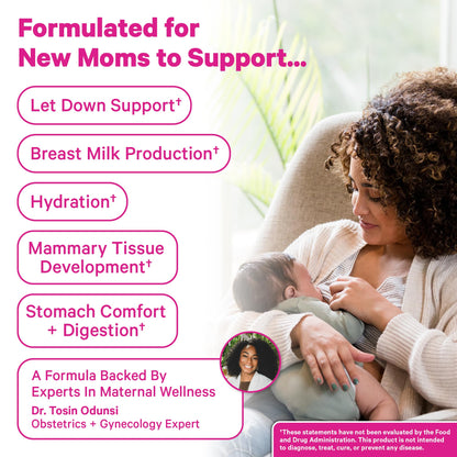 Pink Stork Organic Lactation Tea – Fenugreek, Fennel, Milk Thistle + More – Support for Breastfeeding, Pumping, Hydration, Milk Flow – Smooth Vanilla – 15 Sachets, Caffeine-Free