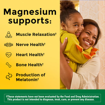 Nature Made High Absorption Magnesium Glycinate 300mg per 3 Capsules, Magnesium Supplement for Muscle, Heart, Nerve and Bone Support, 90 Magnesium Bisglycinate Capsules, 30 Day Supply Nature MadeBuy Supplements Australia