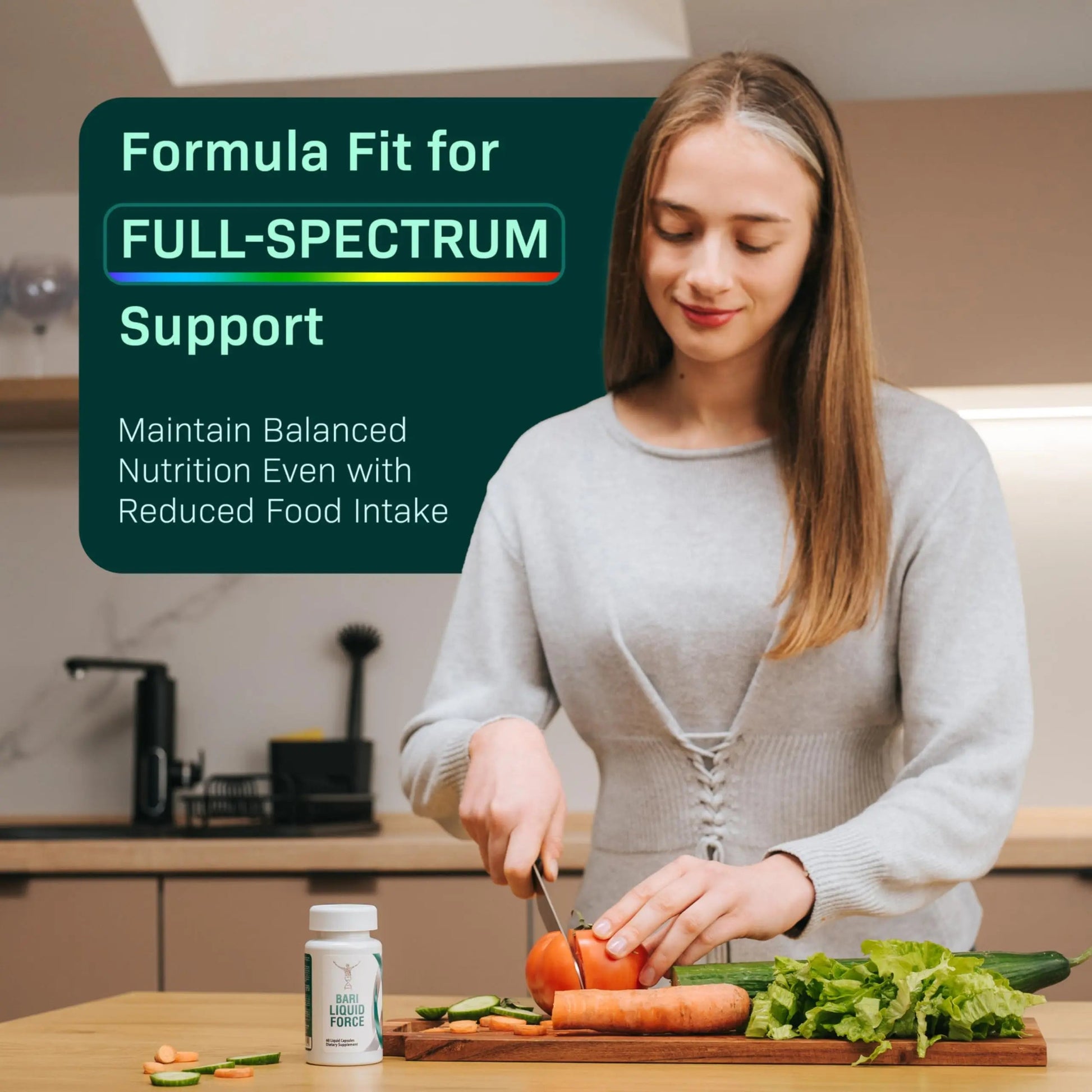 Bariatric Multivitamin with Iron – 2 Softgels Daily, Liquid-Filled Rapid-Absorption Softgels for Gastric Sleeve & Bypass Patients – Bari Liquid Force Universal Body Labs