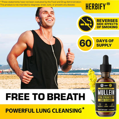 HERBIFY Bundle - Mullein Leaf Extract & Biotin and Collagen - Respiratory Support & Hair Skin and Nails Vitamins Support