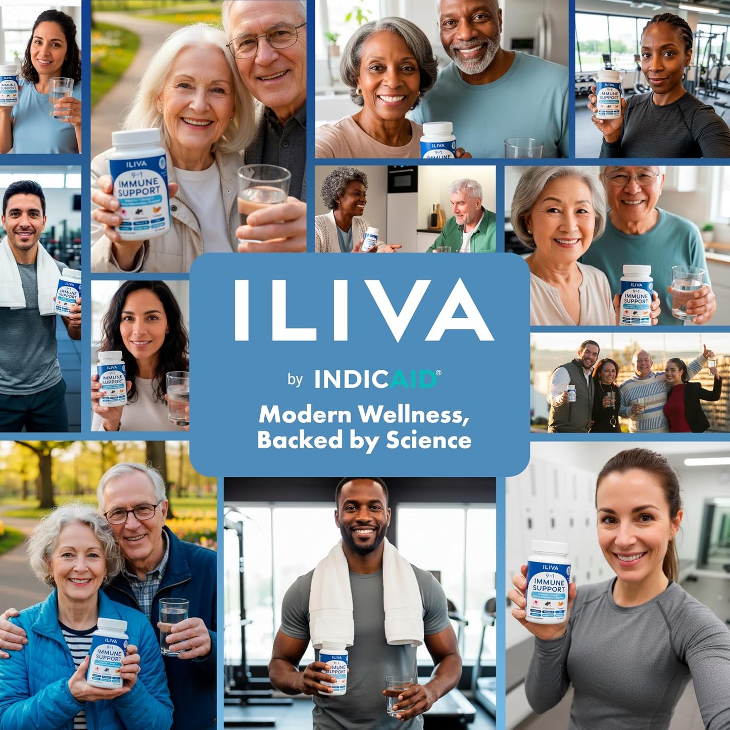 by INDICAID 9-in-1 Immune Support Supplement: Boost Respiratory Immunity with Clean Recipe of 9 Ingredients. Made in US by NSF Certifed Manufacturer. 60 Tablets. Feel the Difference in 30 Days
